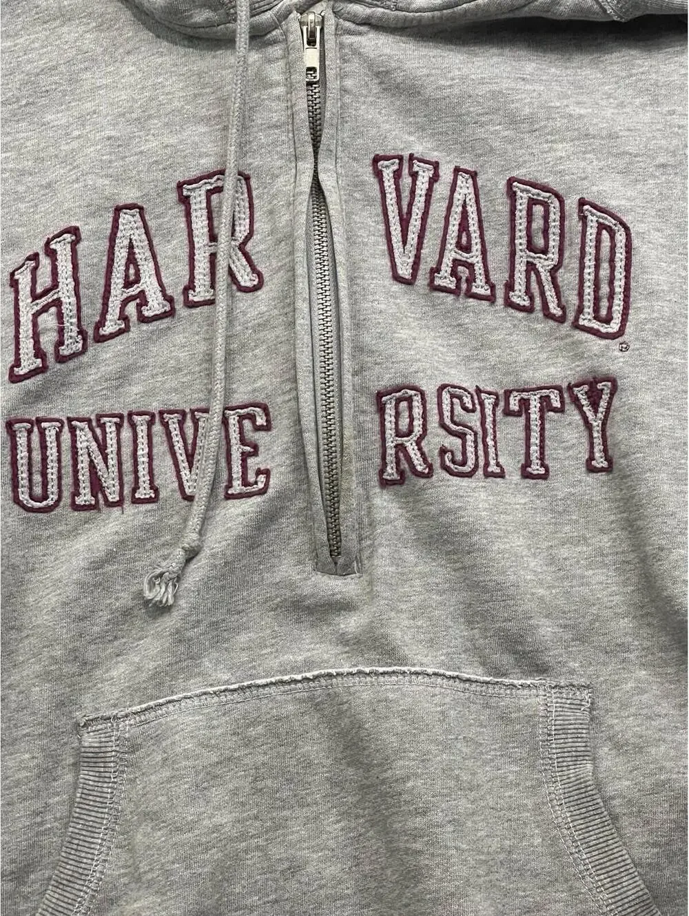 Vintage Harvard University Gray Hoodie Sweatshirt